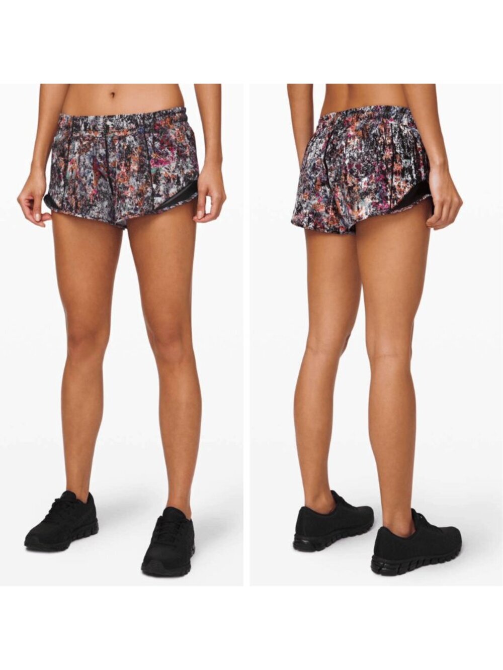Lululemon Hotty Hot Short II *2.5" Vitalize Multi / Black